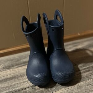 Toddler Size 10 Navy Blue Croc Rain boots